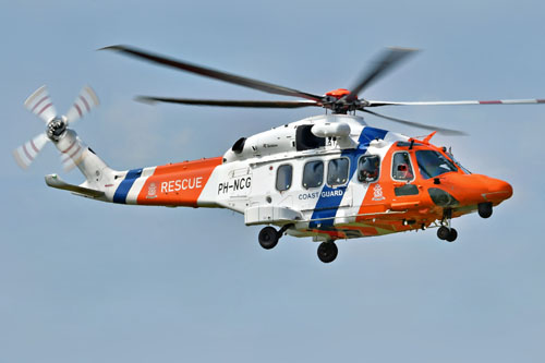 Hélicoptère SAR AW189 PH-NCG Coastguard Pays-Bas