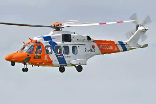 Hélicoptère SAR AW189 PH-NCG Coastguard Pays-Bas