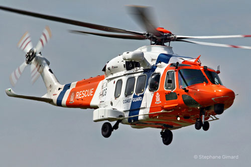 Hélicoptère SAR AW189 PH-NCG Coastguard Pays-Bas