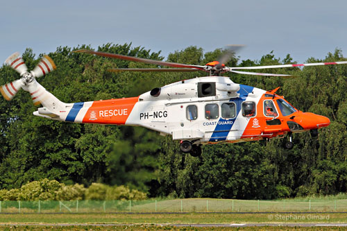 Hélicoptère SAR AW189 PH-NCG Coastguard Pays-Bas