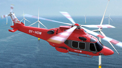 Hélicoptère AW169 OY-HOW d'UNIFLY