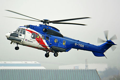 Hélicoptère AS332 SuperPuma G-TIGS de BRISTOW