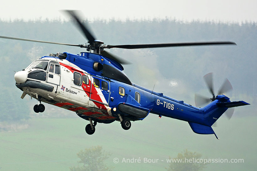 Hélicoptère AS332 SuperPuma G-TIGS de BRISTOW