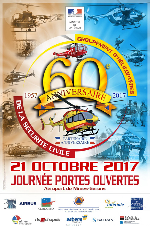 60ème anniversaire du Groupement d'hélicoptères de la Sécurité Civile, Nîmes - Garons, 21 octobre 2017