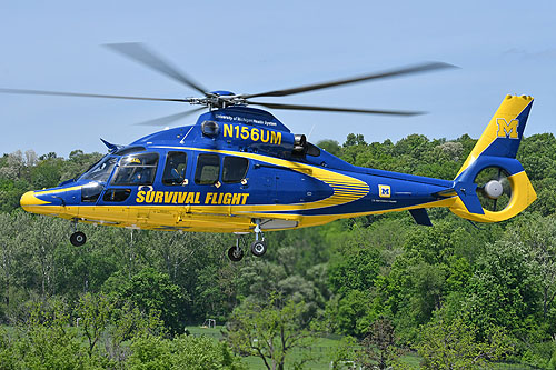 Hélicoptère EC155 N156UM Survival Flight, University of Michigan Health System, Ann Arbor