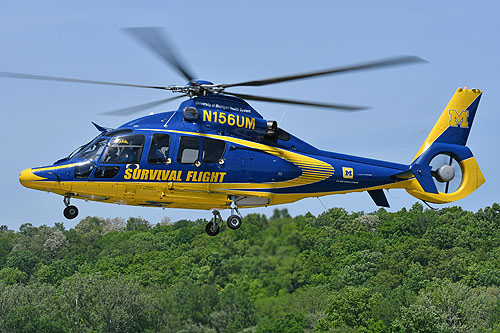 Hélicoptère EC155 N156UM Survival Flight, University of Michigan Health System, Ann Arbor