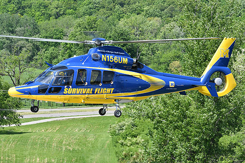 Hélicoptère EC155 N156UM Survival Flight, University of Michigan Health System, Ann Arbor