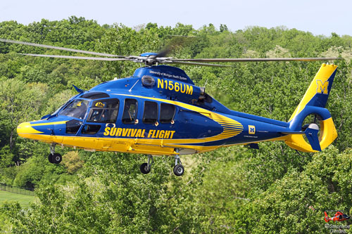 Hélicoptère EC155 N156UM Survival Flight, University of Michigan Health System, Ann Arbor