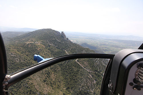 Le château de Quéribus vu du ciel