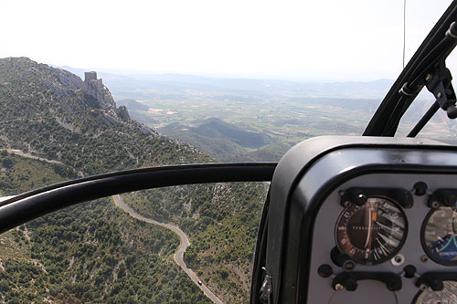 Le château de Quéribus vu du ciel