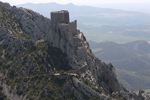 Le château de Quéribus vu du ciel