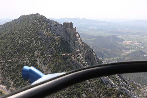 Le château de Quéribus vu du ciel