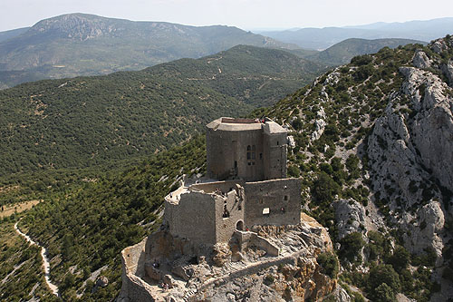 Le château de Quéribus vu du ciel