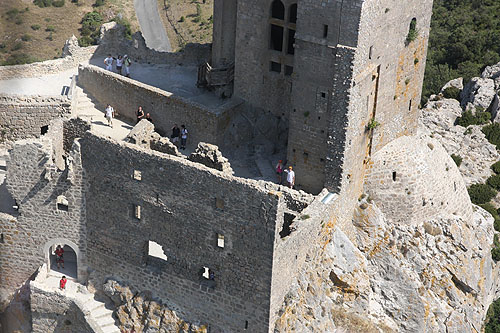 Le château de Quéribus vu du ciel