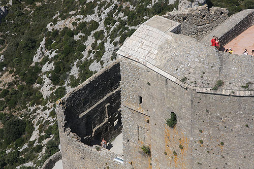 Le château de Quéribus vu du ciel