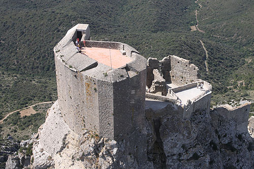 Le château de Quéribus vu du ciel