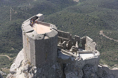 Le château de Quéribus vu du ciel