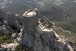 Le château de Quéribus vu du ciel