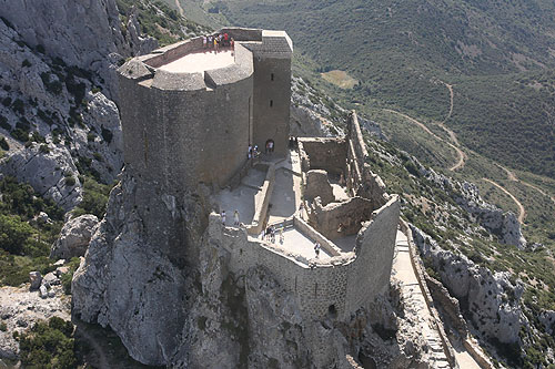 Le château de Quéribus vu du ciel