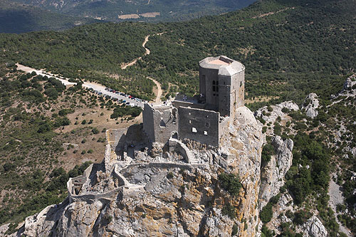 Le château de Quéribus vu du ciel