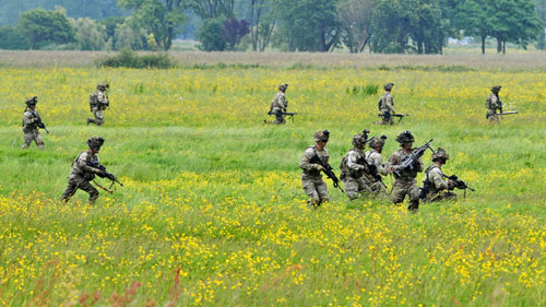 Soldats de la 101e Airborne US Army