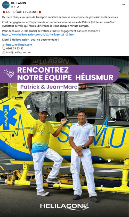 Publication Helilagon suite au reportage Helicopassion en 2025