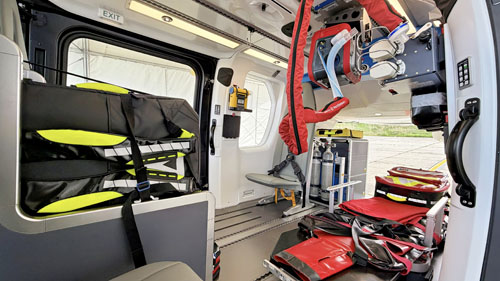 Hélicoptère H140 HEMS, intérieur cabine