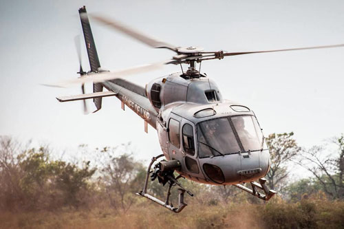 Hélicoptère AS555 Fennec de l'Armée de l'Air engagé en République Centraficaine dans le cadre de l'Opération Sangaris