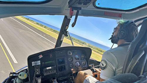 Transit par la base HELILAGON à l'aéroport Roland Garros