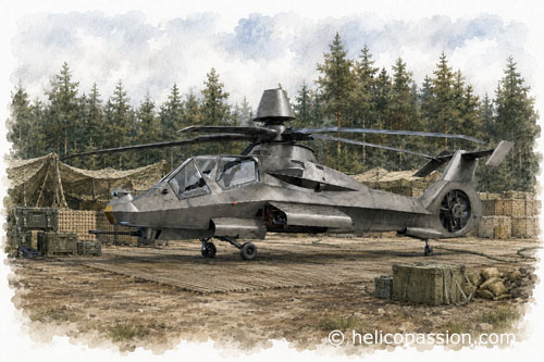 Hélicoptère RAH66 Comanche déployé sur un FARP