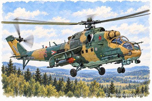 Hélicoptère d'attaque MI24 Hind F Hongrie