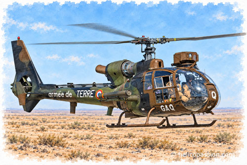 Hélicoptère SA342 Gazelle ALAT