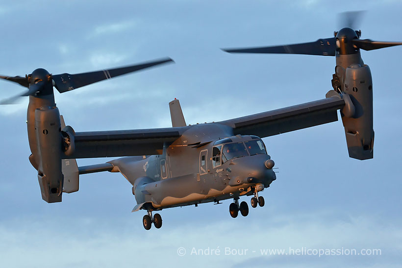 Hélicoptère à rotors basculants CV22 Osprey de l'USAF