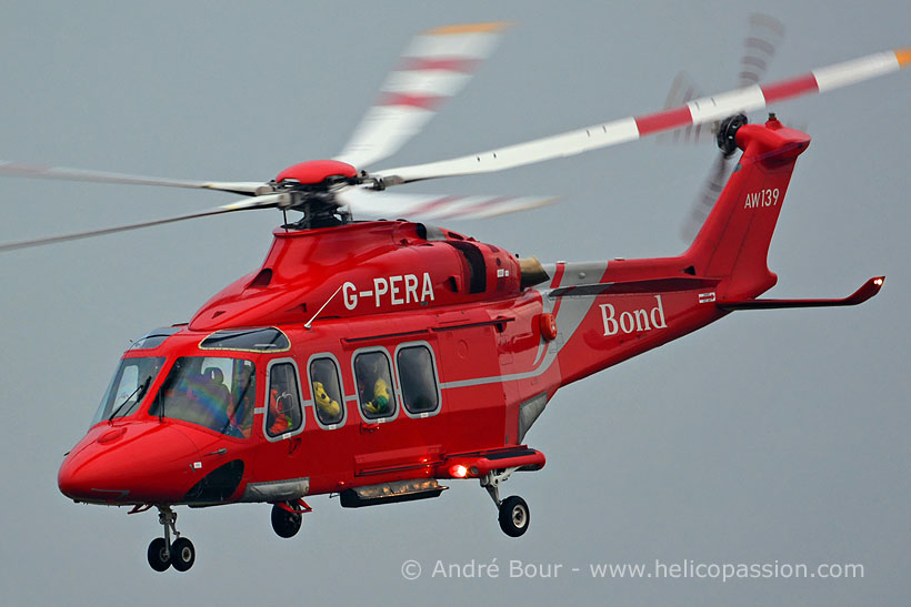 Hélicoptère AW139 G-PERA de BOND OFFSHORE HELICOPTERS