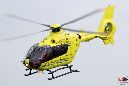 Hélicoptère EC135 T2 d'East Anglian Air Ambulance G-CGZD