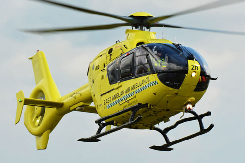 Hélicoptère EC135 T2 d'East Anglian Air Ambulance G-CGZD