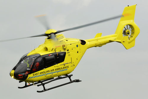 Hélicoptère EC135 T2 d'East Anglian Air Ambulance G-CGZD