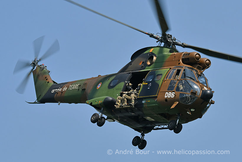 French Army SA330 Puma helicopter