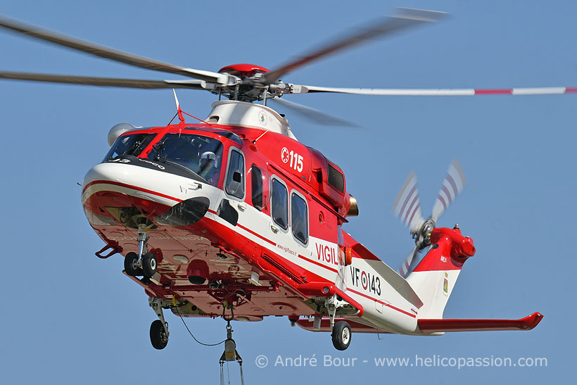 Italian Vigili del Fuoco AW139 helicopter