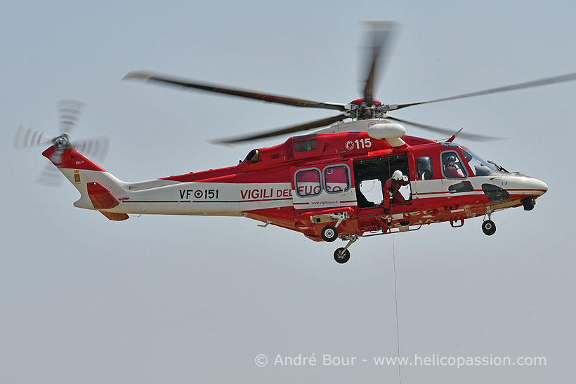 Italian Vigili del Fuoco AW139 helicopter