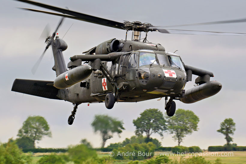 US Army UH60 Blackhawk MEDEVAC helicopter