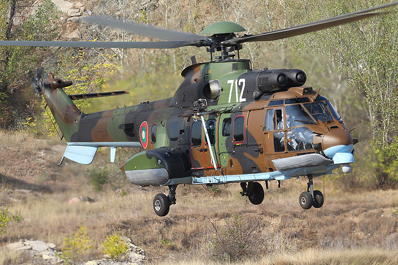 AS532 AS532 Cougar helicopter of the Bulgarian Army