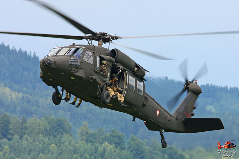 Austrian Army UH60 Blackhawk helicopter