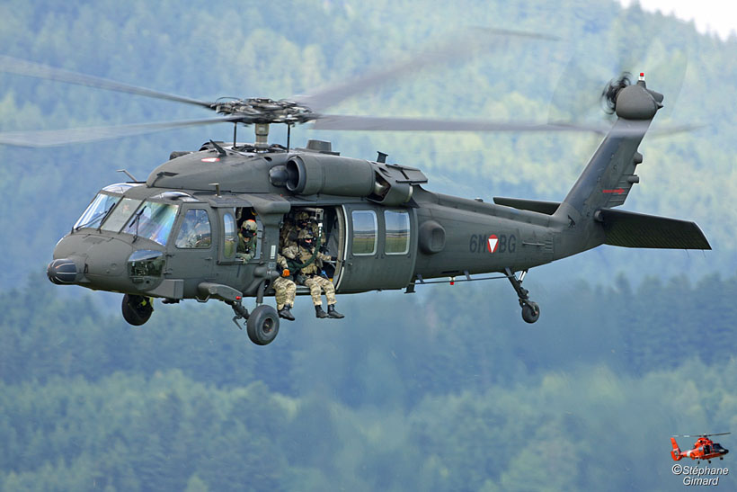 Austrian Army UH60 Blackhawk helicopter