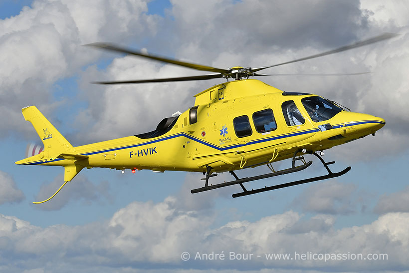 SAMU 76, AW109 Trekker helicopter, Rouen, France