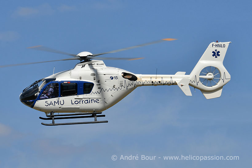 SAMU Lorraine, EC135 HEMS helicopter, Nancy, France