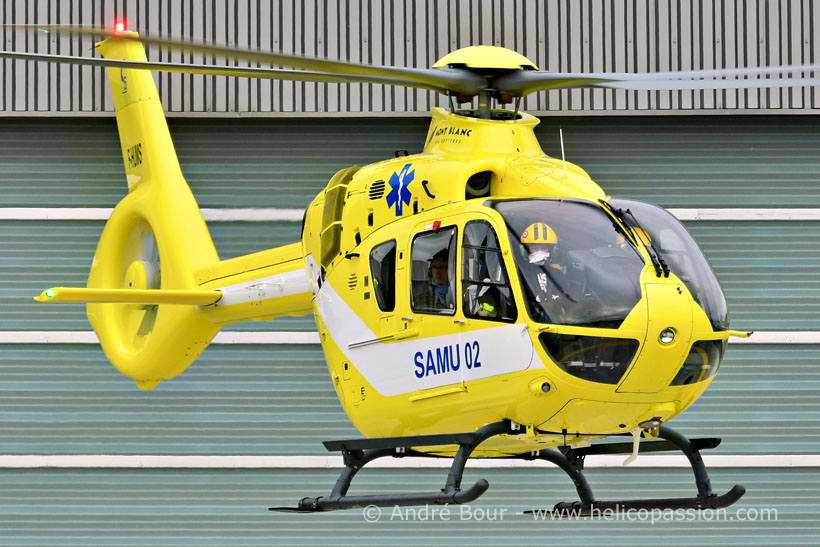 SAMU 02, H135 helicopter, France