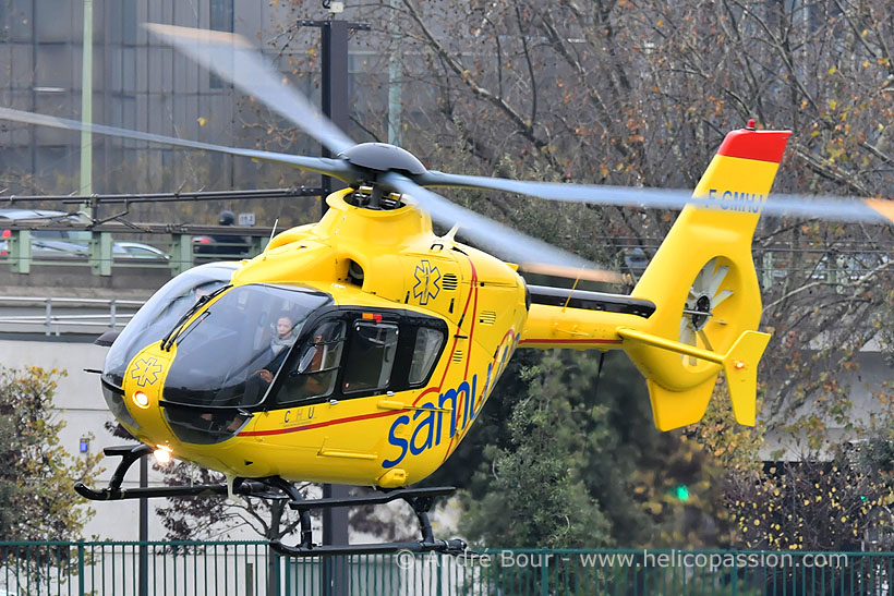 SAMU 42, EC135 HEMS helicopter, Besançon, France