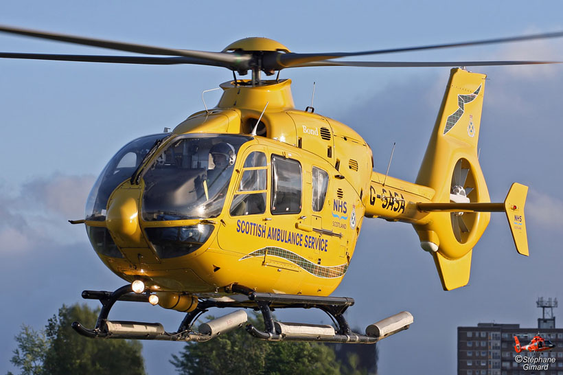 EC135 HEMS helicopter, Glasgow, UK