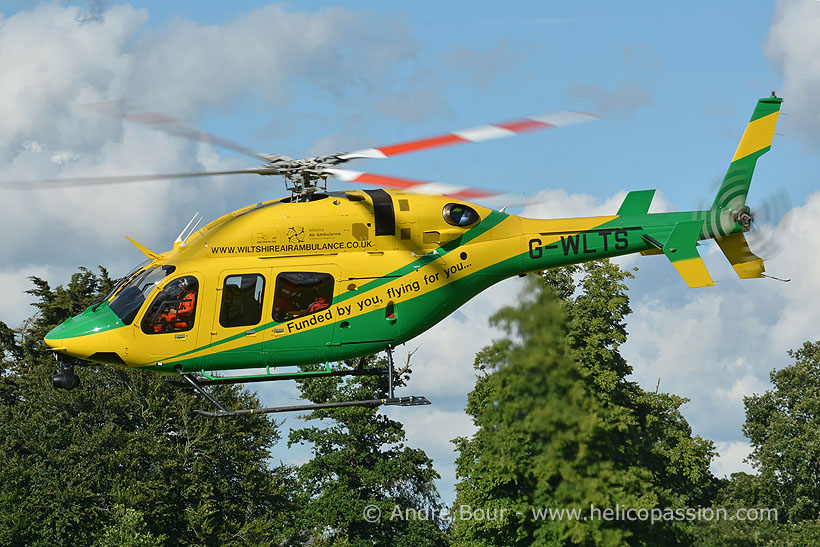 Bell 429 HEMS helicopter, Devizes, UK